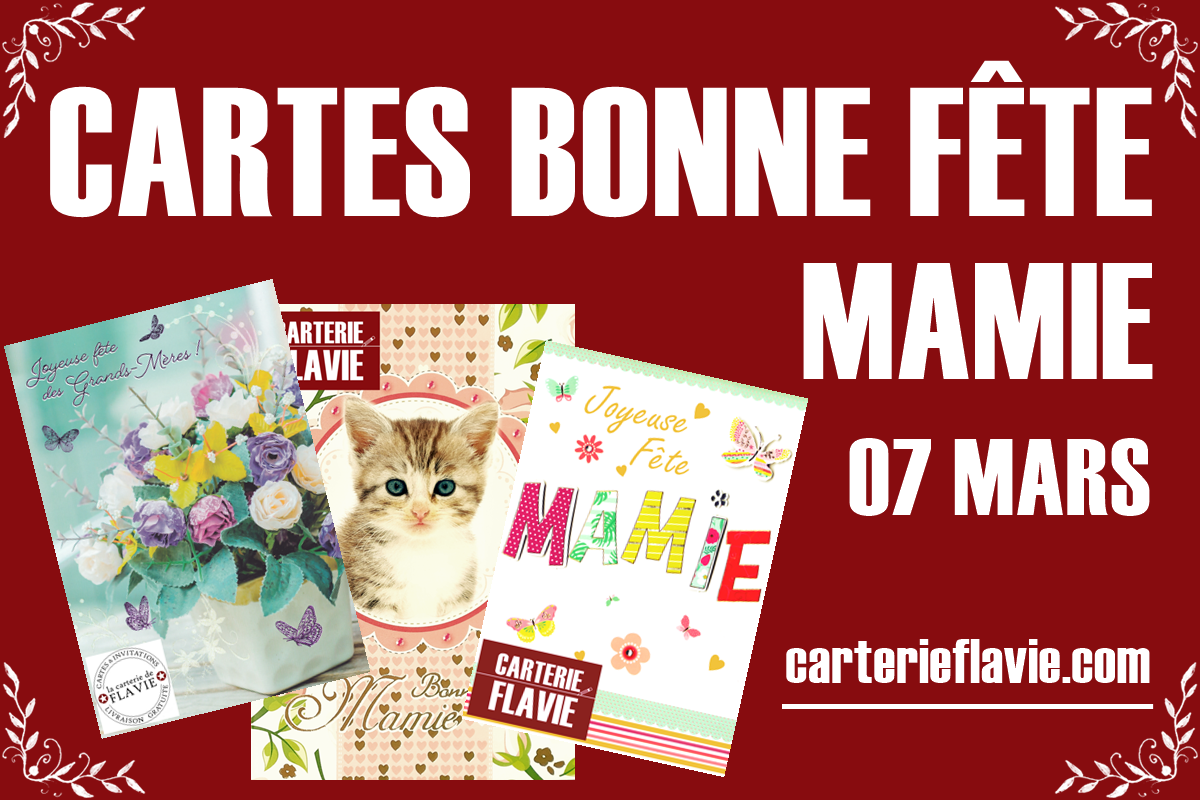 Le 7 mars ce sera la Fête des Grands-Mères pensez à lui offrir ou envoyer une jolie carte :)