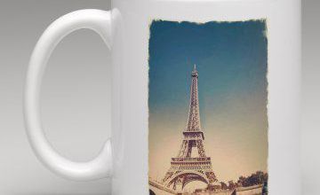 Mugs de la Tour Eiffel à Paris version "Bord cassé"