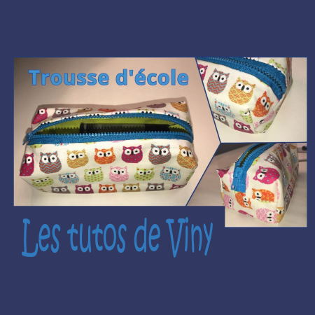 Patron couture gratuit trousse d'école