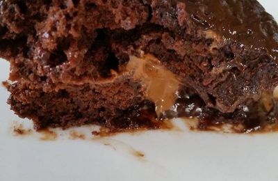 Mug cake "Fondant au chocolat coeur praliné"