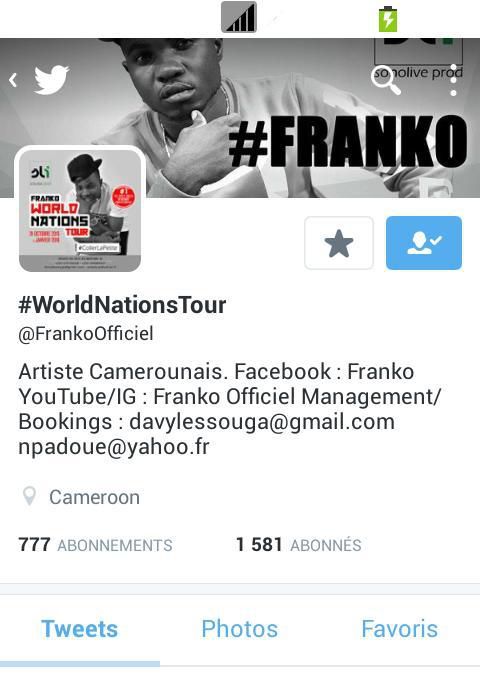 Franko sur twitter