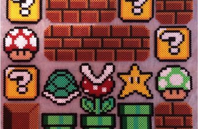  Décoration de ma est super Mario perles Hama midi , level 1