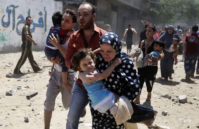 Selon HRW, sur les 2,3 millions d'habitants de Gaza, 1,73 million sont aujourd'hui déplacés...
