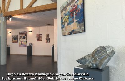 Expo au Centre Nautique d'Agon-Coutainville Sculptures : Brunehilde - Peintures : Anne Clabaux 9 au 24 juillet 2016 de 11h à 19h