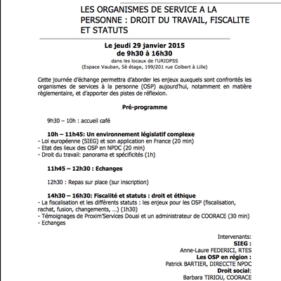 INVITATION DU COORACE DANS LE CADRE DE LA CONVENTION AVEC ADESSADOMICILE