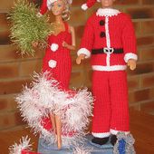 Une autre tenue de Barbie et Ken Noel - Le blog de tricotdamandine.over-blog.com