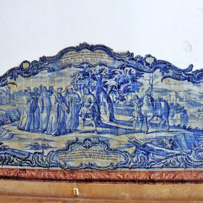 Panneaux d'azulejos, salle des Rois du monastère d'Alcobaça (Portugal)