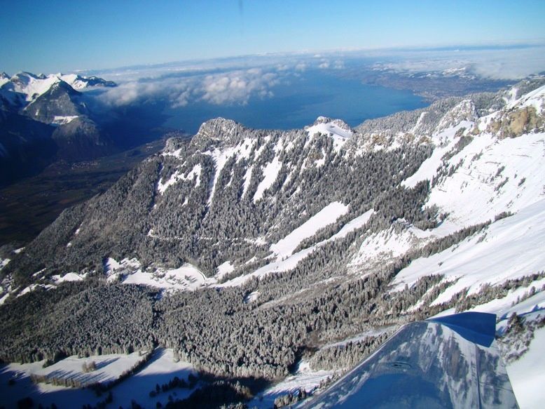 Vol au dessus des Alpes en DA40