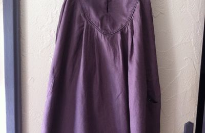 Robe IKKS en lin coloris aubergine