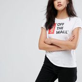 Vans - Off The Wall - T-shirt à logo - Blanc at asos.com