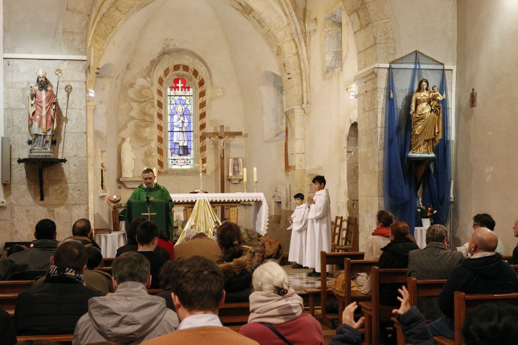 Messe de ce dimanche à Saint Marcel en Dombes pour la fête de Saint Marcel.