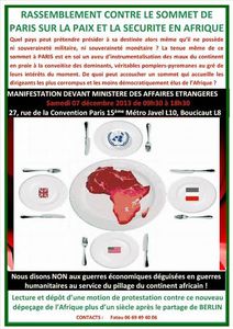 Pourquoi manifester contre le Sommet de l’Élysée pour la paix et la sécurité en Afrique ?