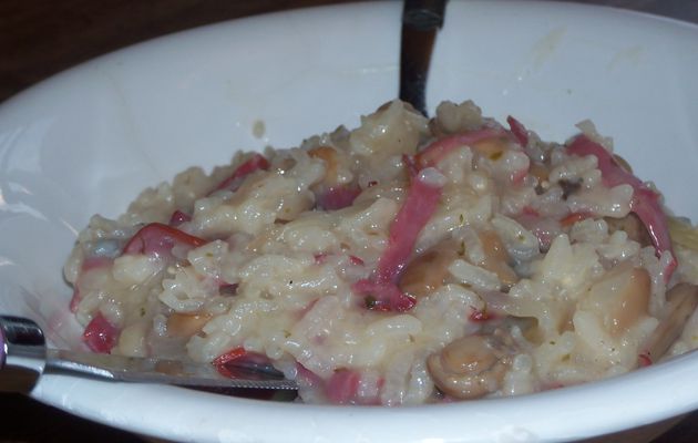 Risotto champignons-bacon
