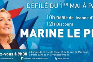 DEFILE FRONT NATIONAL A PARIS DU 1er MAI 2015