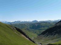 Vers l'aval, Méribel et Courchevel. Un zoom sur la Grande Casse. La Pointe de la Pallaz.