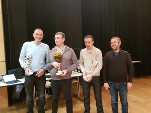 PODIUM DU A : P. MERRHEIM - H. VASSUR ET T. LANDEMAINE