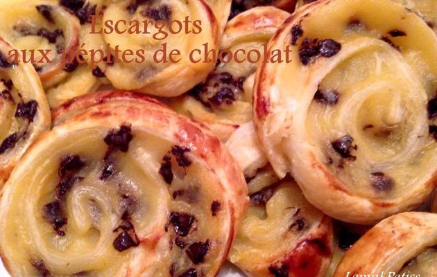 Escargots aux pépites de chocolat