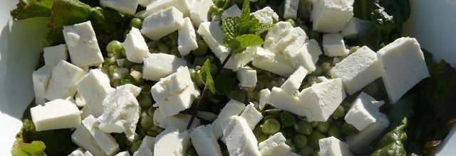 salade de petits pois et feta