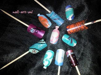 Voici les photos des nails art que j'ai fait avant de créer ce blog