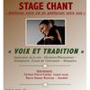 Stage "Chant et Tradition", dimanche 27 Mars au Studio Bleu, Paris.