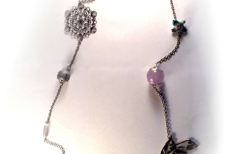 Collier Rose bonbon