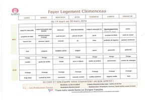 Menu semaine 11