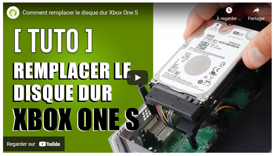 Changer le disque dur de Xbox One S par un HDD/SSD plus grand