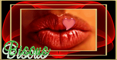 Bisous - Lèvres - Coeur - Gif animé - Gratuit