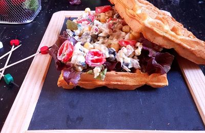 Sandwich de gaufres salées