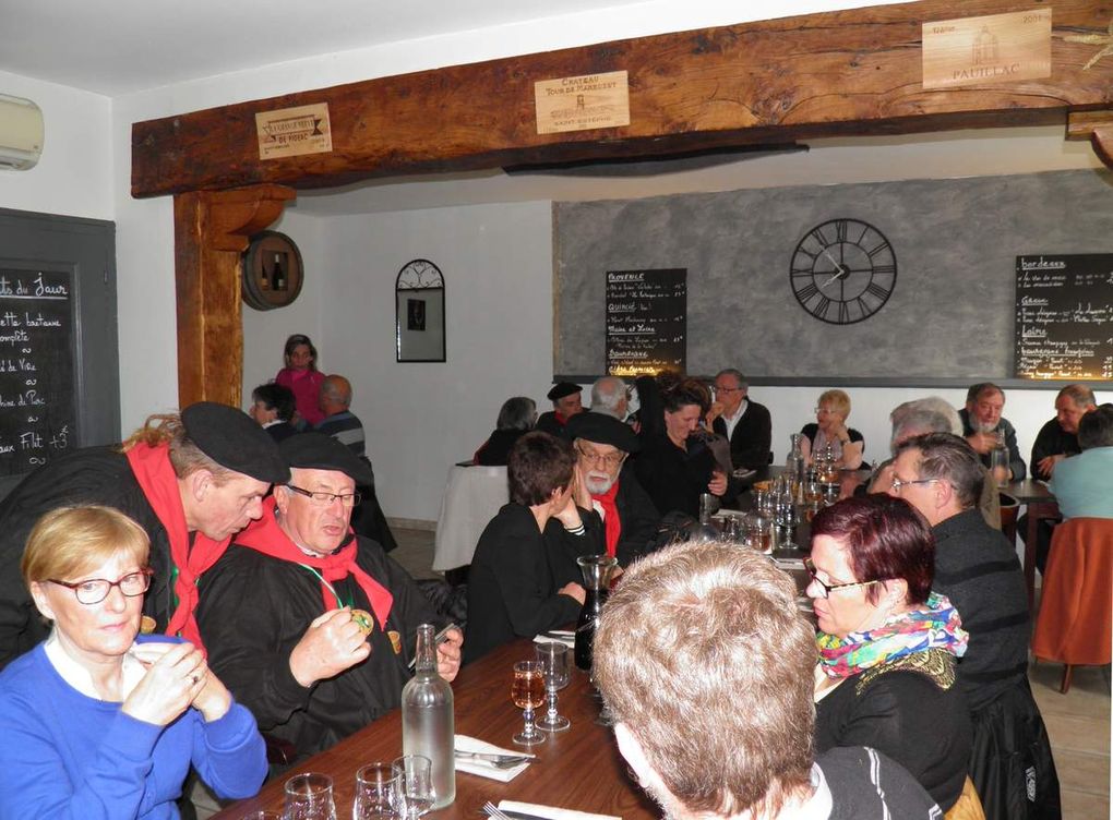 Repas de la Confrérie et de ses Amis à l'Ardoise de Saint-Pierre après l'assemblée générale de 2016.