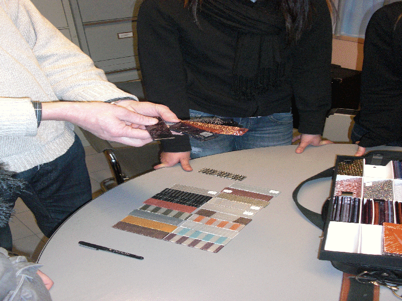 Album - choix coloris et décoration de l'acétate pour accroche sac