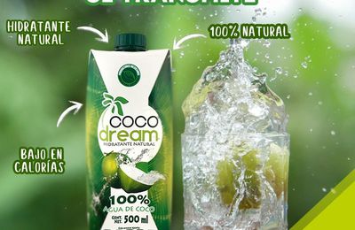 Hidrátate en todo momento con la mejor bebida natural agua de coco de la marca cocodream. Presentaciones disponibles medio litro y un litro. Entrega a domicilio sin costo en la ciudad de Morelia y los alrededores