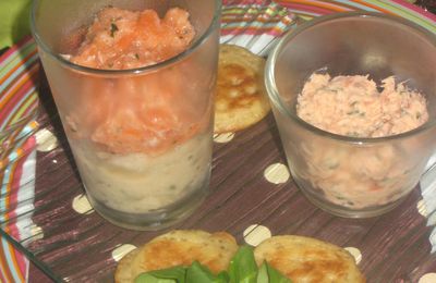 Tartare de saumon et mousse de céleri