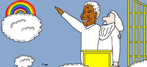 Mandela (suite encore) : fallait-il qu'ils en aient des choses à se faire pardonner pour jouer les chenilles processionnaires.