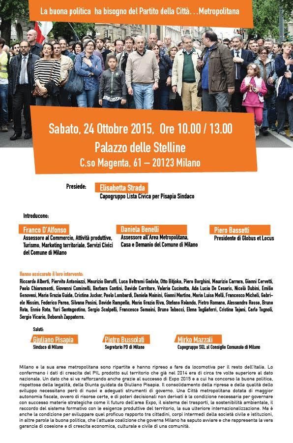 Sabato 24 ottobre ore 10 Palazzo Stelline - Futuro della Città