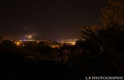 Montluçon une nuit d'orage en été