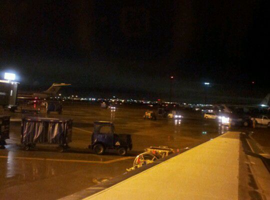 At last our plane arrives and I am delayed no more, onward u fine silver bird lets giddyup to EWR ;)