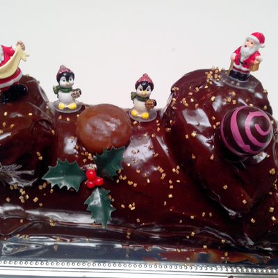 Bûche de Noël à la crème de marrons