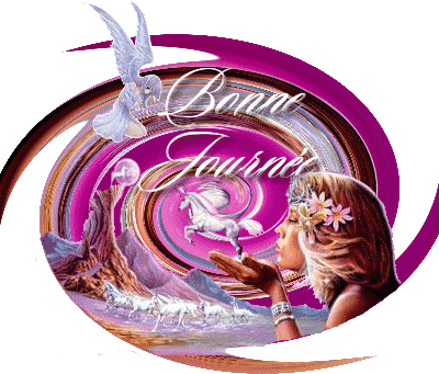 Bonne journée - Femme - Gif scintillant - Gratuit