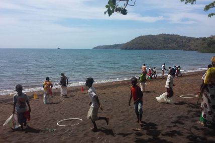 Tournoi de sport sur la plage