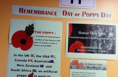 Les profs d'Anglais rendent hommage aux soldats britanniques pour le 11 Novembre.