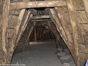 L'intérieur de la cabane.