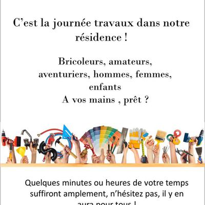 Prochaine journée travaux et fête de la résidence 2017