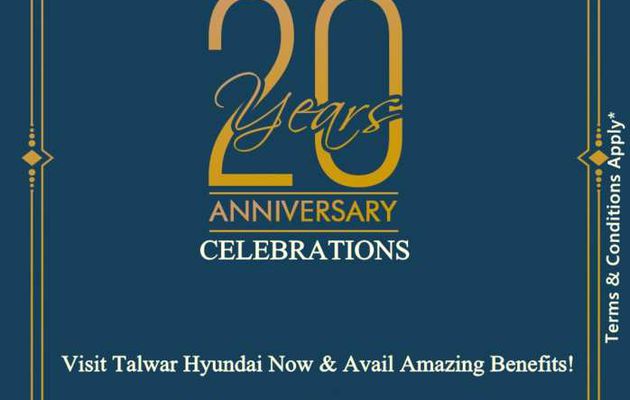 20 Years Anniversary Celebrations at Talwar Hyundai - Visit & Avail Exciting Benefits this October.