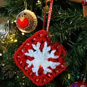 Easy Crochet Snowflake Ornament