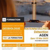 AGEN-Formation GEOBIOLOGIE : Antenne LECHER Détection Samedi 13 Mai 2023