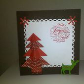 carte de noël scrapbooking ,origami  -