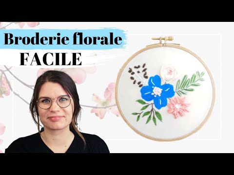 Comment broder une broderie à fleurs facilement + dessin !