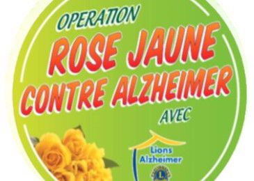 Opération Roses Jaunes Lions Alzheimer :  bénéfice de 1700 EUR