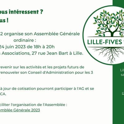 L'Assemblée Générale de Lille-Fives 1942 aura lieu le 24 juin 2023 à 18h, à la Maison des associations de Lille